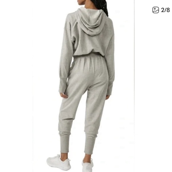 FP Movement One Piece Free People Jumpsuit Relaxed Fit Training Day Gray XS. - Picture 2 of 16